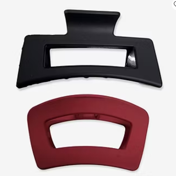 1/$5 or 3/$10 NWT a.n.a Black & Burgundy\ Red Claw 2-pc. Large Hair Clip - Picture 1 of 8